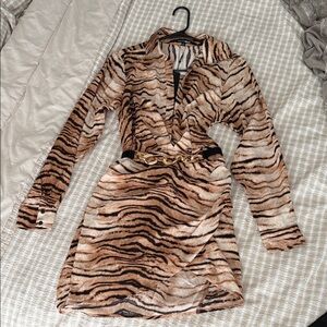 Fashion Nova Tiger Print Dress